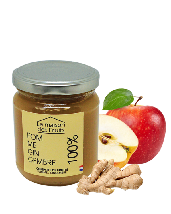 La Maison des Fruits vous présente sa compote 100% pomme & gingembre