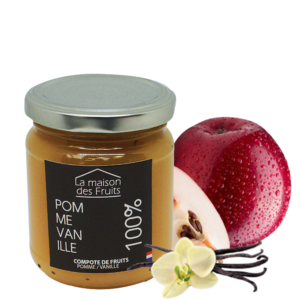 La Maison des Fruits vous présente sa compote 100% pomme & vanille